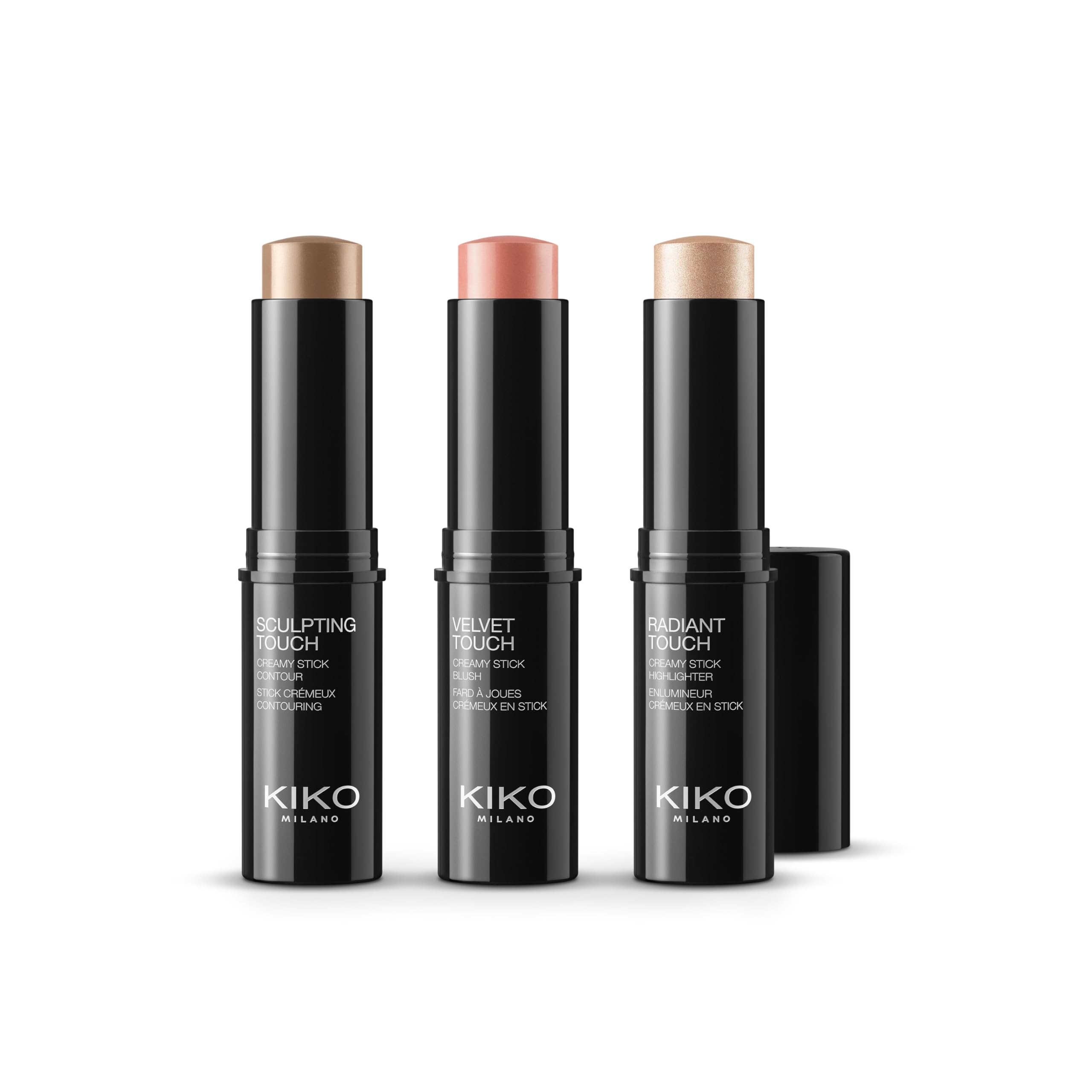 KIKO Milano Contouring Face Set 01| Make-Up Kit With 3 Sticks: Blush, Highlight And Face Contour - Image 3