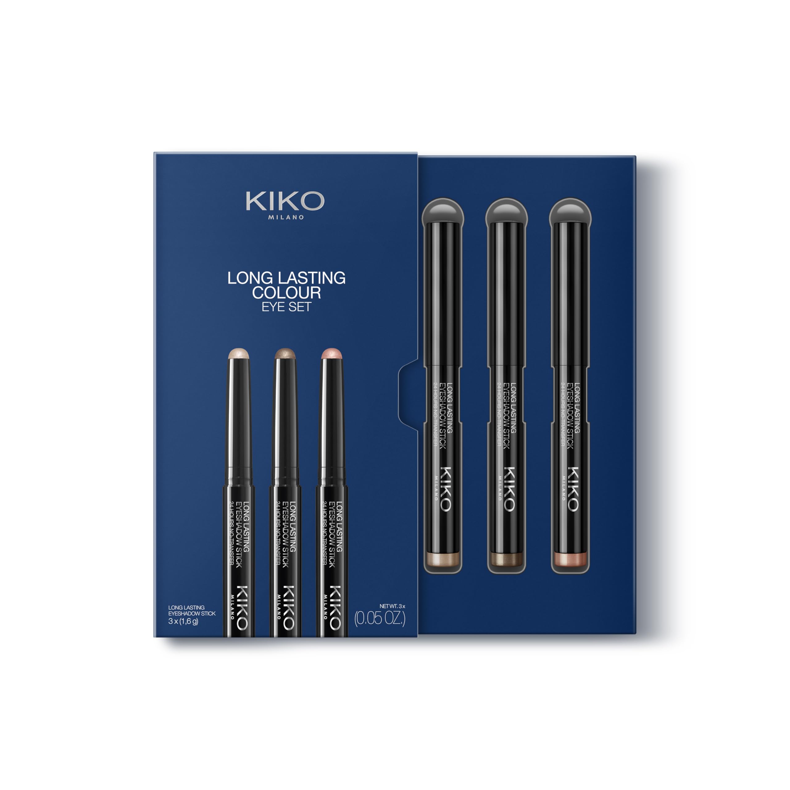 KIKO Milano Long Lasting Colour Eye Set 01 | 3 Eyeshadow Sticks With 24-Hour Hold - Image 4