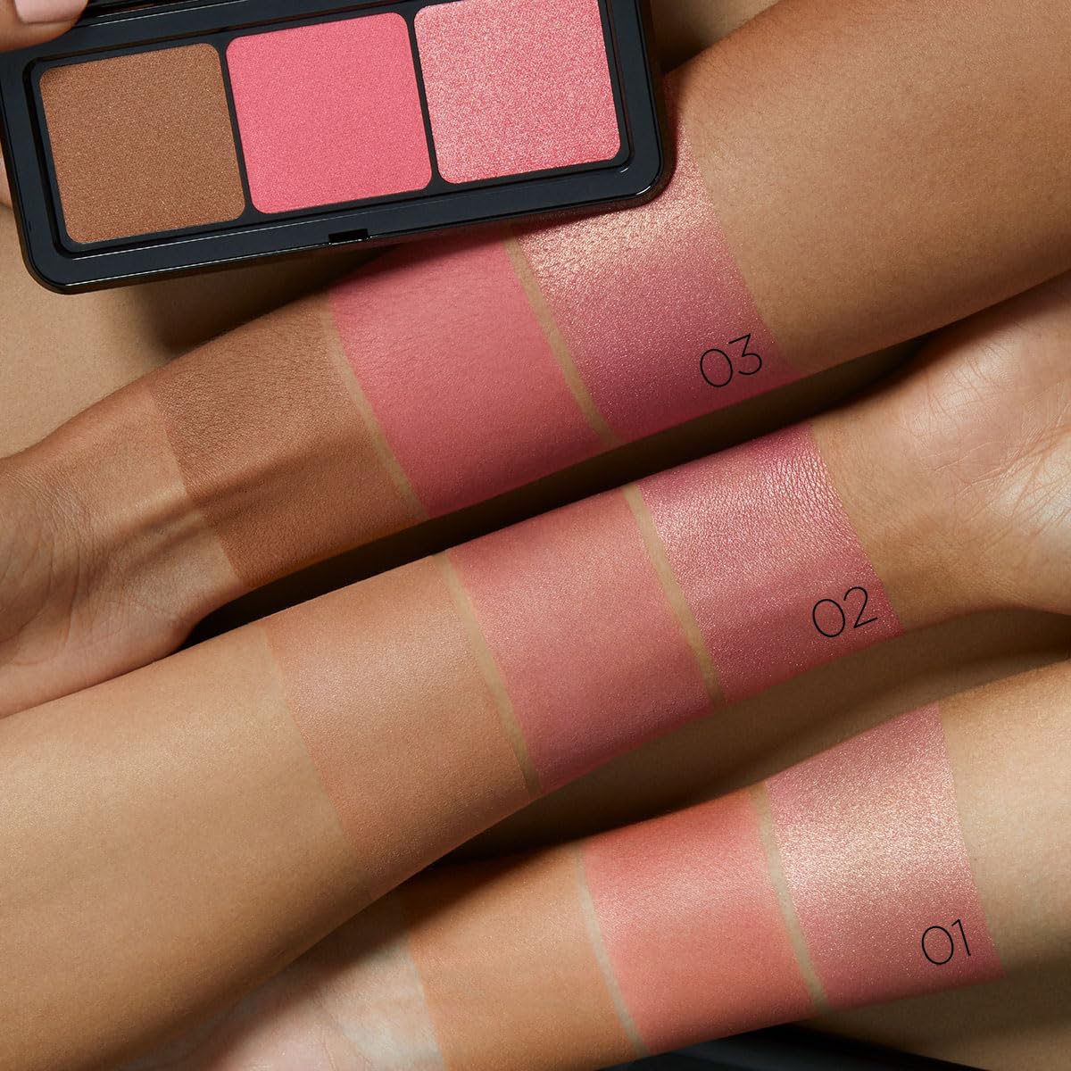 KIKO Milano Multi Finish Trio Blush & Bronzer Palette | 1 Bronzer And 2 Blushes In Matte And Metallic Finishes - Image 5