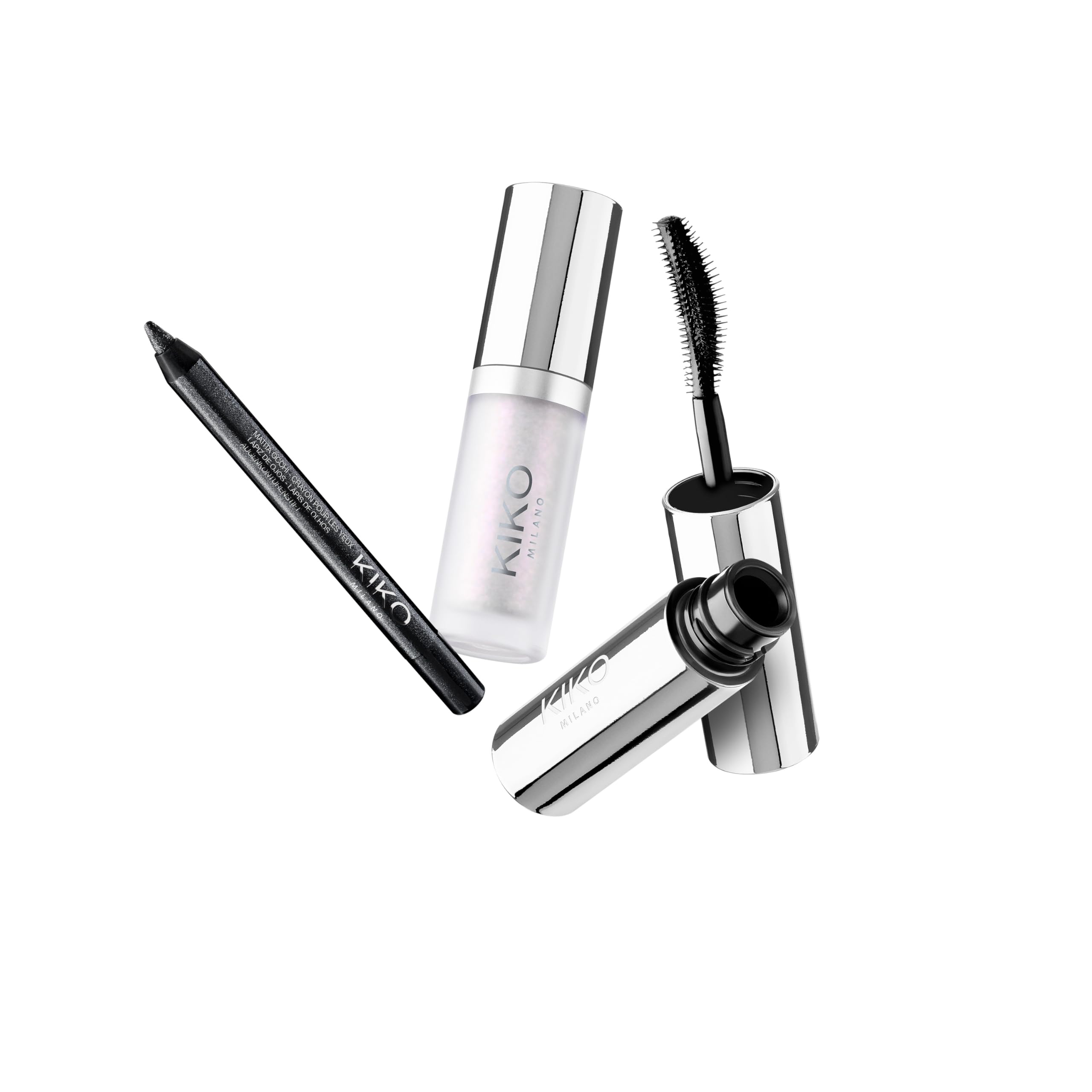 KIKO Milano|Snow-Kissed Holiday Secret Santa Mini Make Up Gift Set|Makeup Gift Set: volumising mascara, eye pencil, and liquid highlighter in miniature form - Image 3