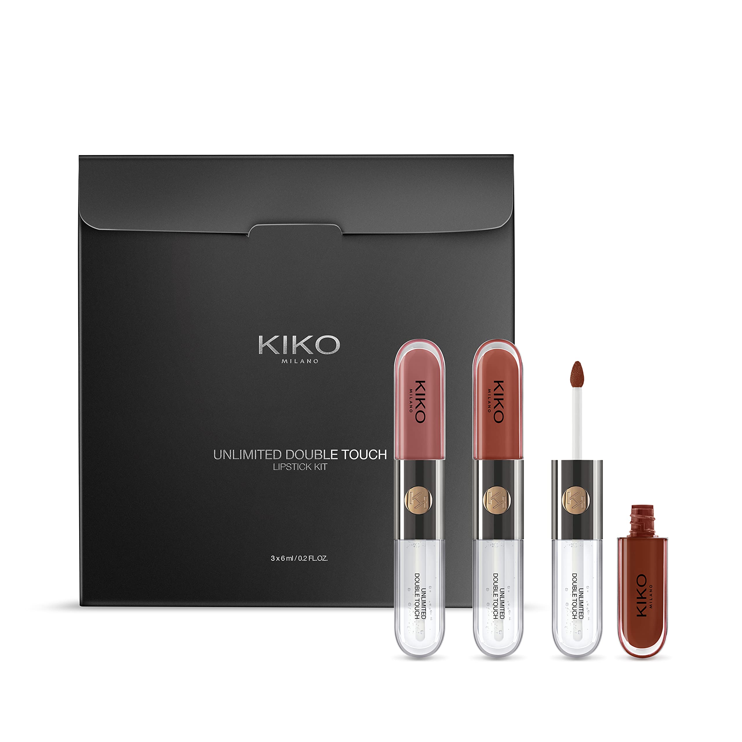 KIKO Milano Unlimited Double Touch Lipstick Kit | 3 Liquid Lipsticks - Image 4